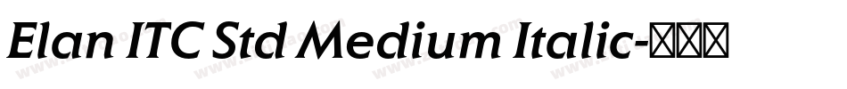 Elan ITC Std Medium Italic字体转换